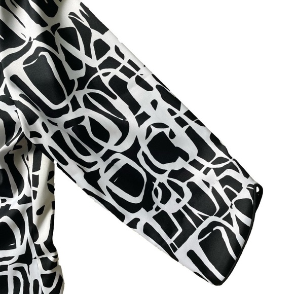 Dress Barn Abstract Monochrome Suit Jacket, L - Picture 6 of 10